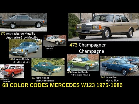 Thumbnail for 2. FACTORY COLORS MERCEDES W123 C123 T123 1975 - 1986