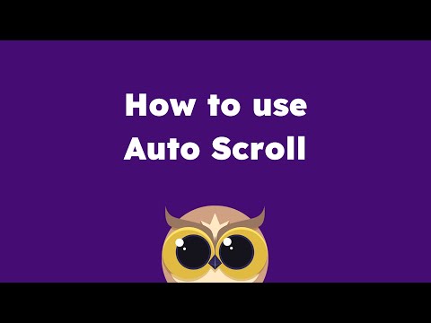 How to Use Helperbird's Auto Scroll