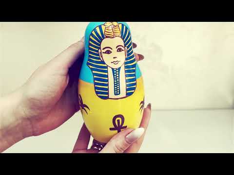 Миниатюра изображения товара Матрешка сувенирная Брестская Фабрика Сувениров С достопримечательностями Египта / 7336