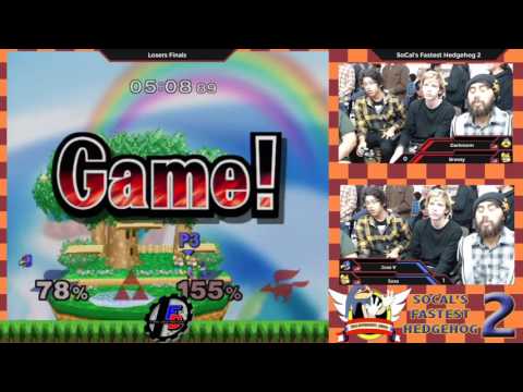 SoCal's Fastest Hedgehogs 2 - Darkroom/Breezy (Red) vs. Team PM (Blue) - SSBM Losers Finals Doubles