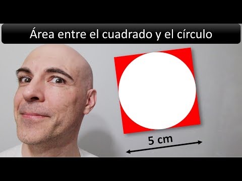 ÁREA SOMBREADA ENTRE UN CUADRADO Y UN CÍRCULO. Círculo dentro de cuadrado