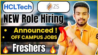 HCLTECH, ZS Associate Direct Hiring Announced ! Biggest OFF Campus Drive For 2025, 2024, 2023 Batch