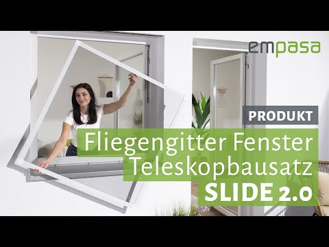 Fliegengitter Fenster Teleskopbausatz SLIDE 2.0 – Einfach montiert ohne Säge | empasa