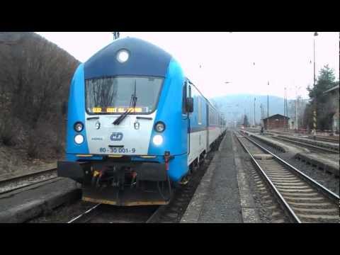 Odjezd vlaku Os 6414 (ČD 162.011 vzadu) - Sebuzín, 5. 4. 2013