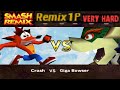 Smash Remix Classic Mode Remix 1P Gameplay With Crash VERY HARD