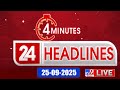 4 Minutes 24 Headlines LIVE Top News 25 09 2025 TV9