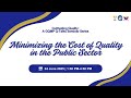 Minimizing The Cost Of Quality In The Public Sector