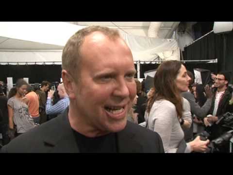 Interview with Michael Kors backstage after his fashion show
