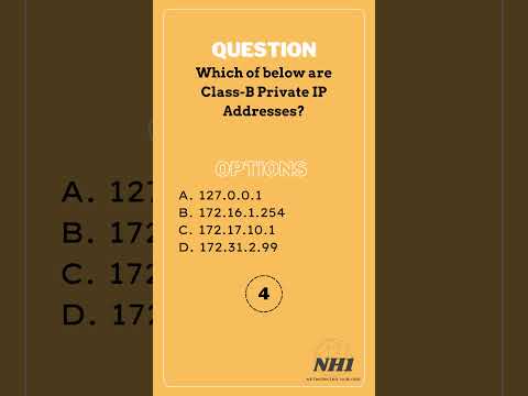 MCQ-148 | Which of below are Class-B private ip addresses?
