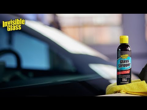 Deep cleaning your windshield like never before with Invisible Glass Glass Stripper.
