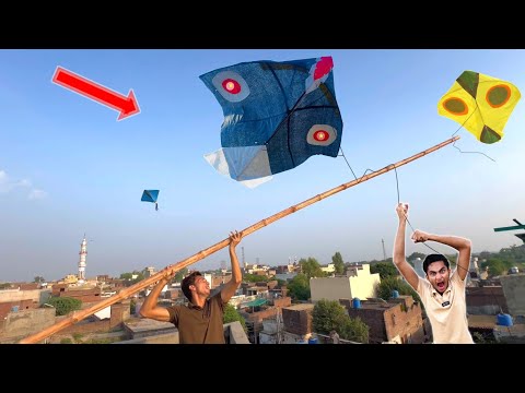 Nasir Small Kite Catch Long 30 Feet Stick | Pari Kite Flying 