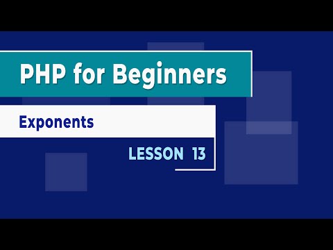 PHP for Beginners Lesson 13 Exponents