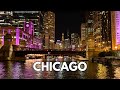 Chicago Skyline On Boat Ride In Chicago River During Evening Night October 11 2024 4k Video