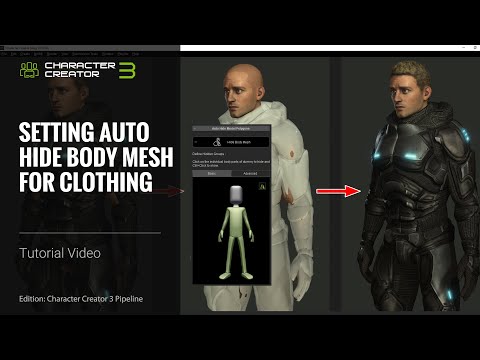 Character Creator 3 Tutorial - Setting Auto Hide Body Mesh for Clothing