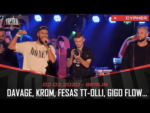 TopTier Takeover Berlin: 02.02.20 - Die Cypher feat. DAVAGE, KROM, FESAS, BRIGANTE, TT-OLLI