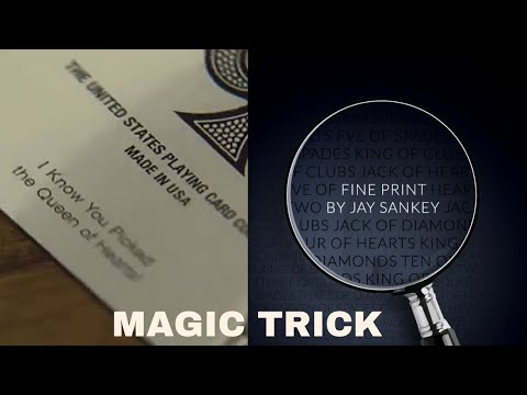 Fine Print Magic Card Trick by Jay Sankey