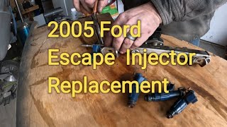 Replacing the fuel injectors on a 2005 Ford 2.3L  Escape #diy #injetors #fordescape