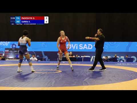 WW 59KG Semi Final | Olha Padoshyk (Pol) Vs Sarika (India) | U23 World Championship 2025