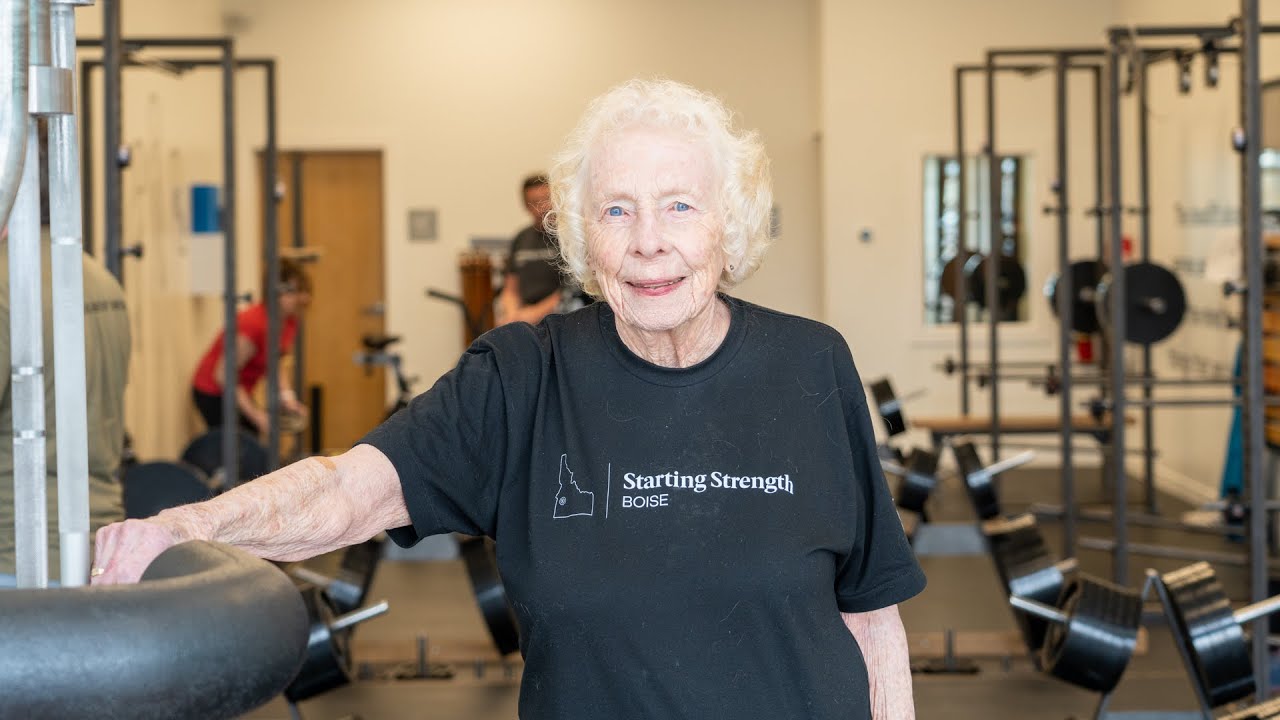 Saralie at 91 shows remarkable strength and vitality through strength training