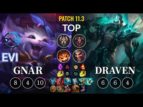 DFM Evi Gnar vs Draven Top - KR Patch 11.3