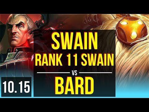 SWAIN & Ashe vs BARD & Caitlyn (SUPPORT) | Rank 11 Swain, 1300+ games | KR Grandmaster | v10.15