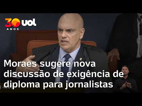 Alexandre de Moraes defende que STF volte a discutir exigência de diploma para jornalistas