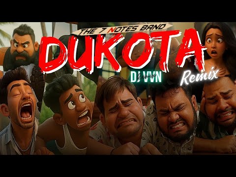 DUKOTA - REMIX 2 (ANIMATED) | DJ VVN REMIX | The7NotesBand| DANCE REMIX #dukota #konkanisong #goa