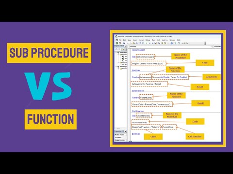 📌 Sub Procedure vs. Function in VBA Excel – Key Differences Explained! 🔍