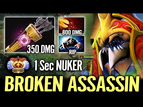 BRUTAL NUKE DAMAGE Nyx Assassin LVL 5 Dagon + Enchanted Quiver DotA 2