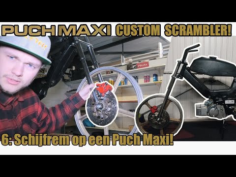 Puch Maxi Project | Scrambler | 6 Schijfrem op Puch Maxi bouwen!
