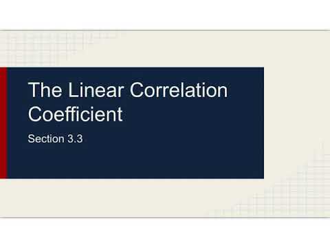 03.3 - The Linear Correlation Coefficient