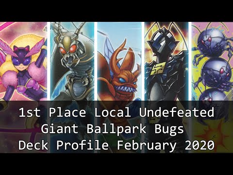 Yu-Gi-Oh! 1st Place Local Undefeated Giant Ballpark Bugs Deck Profile - February 2020