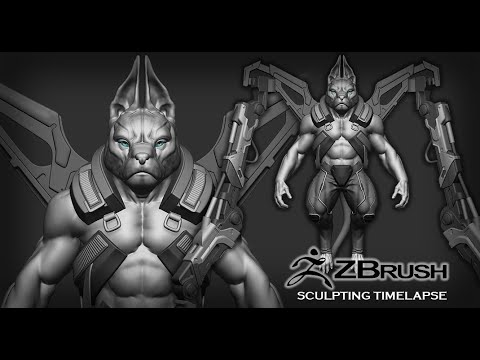 AlienOutlaws 3 Zbrush Creature and Hardsurface Sculpting Process