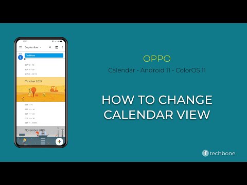 How to Change Calendar view - Oppo [Android 11 - ColorOS 11]
