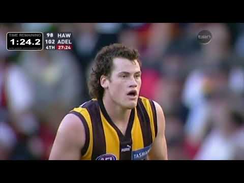 AFL 2007 Elimination Final - Hawthorn v. Adelaide - Final 5 minutes with countdown clock