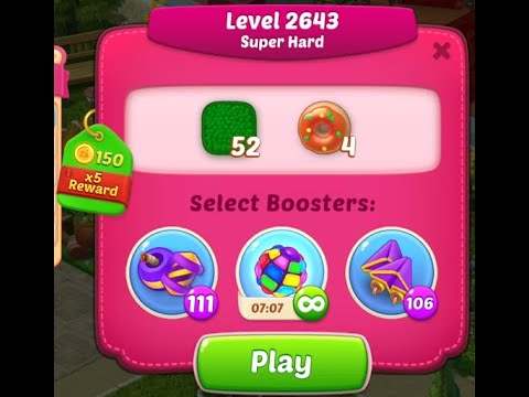 Level 2643 Super Hard in 21 Moves | Homescapes