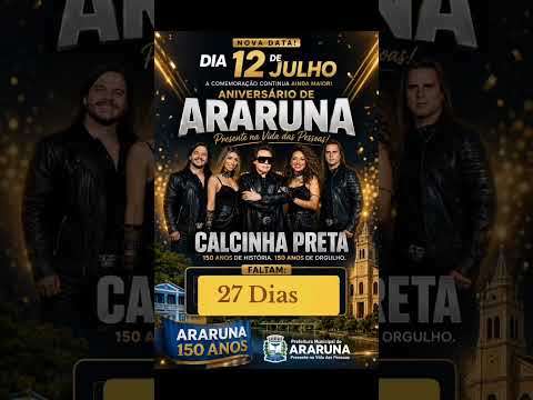 Falta 27 Dias Para Show de Calcinha preta em Araruna PB