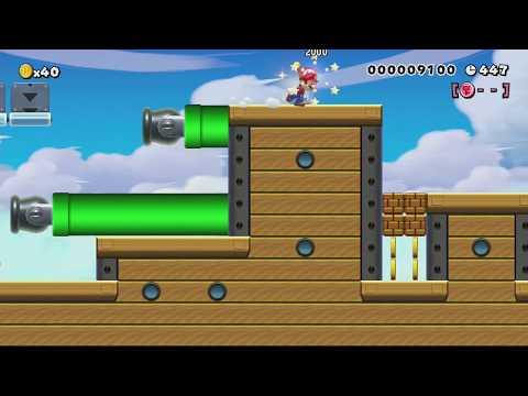 WORLD 4-9　～たいほうドッカン！ きょだいせんかん～ by シュン - Super Mario Maker - No Commentary 1bo