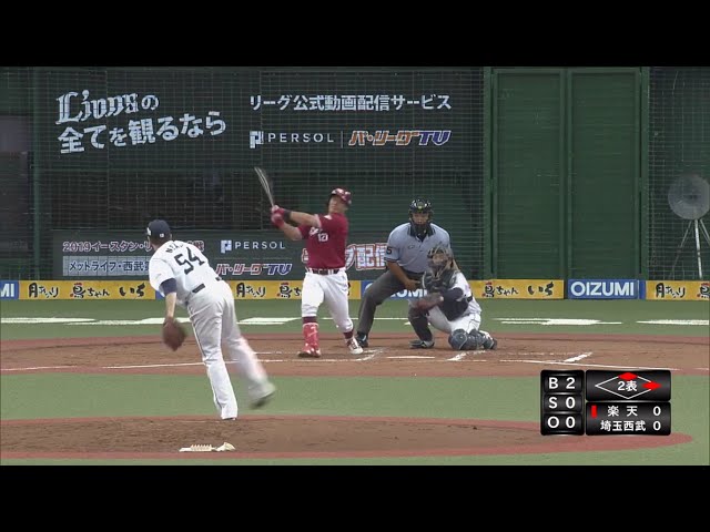 【ファーム】イーグルス・山田 フェンス直撃の先制タイムリー2ベース!! 2019/5/28 L-E(ファーム)