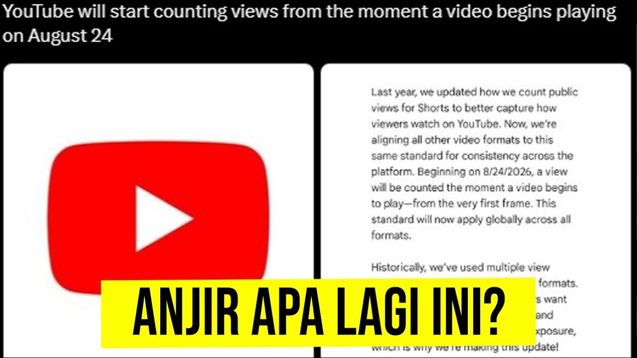 Anjir! Aturan Baru Lagi Dari Youtube