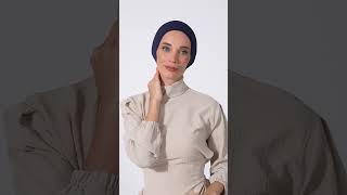 توربان قطعتين دبل سترتش كحلي - ربط