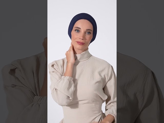 توربان قطعتين دبل سترتش كحلي - ربط