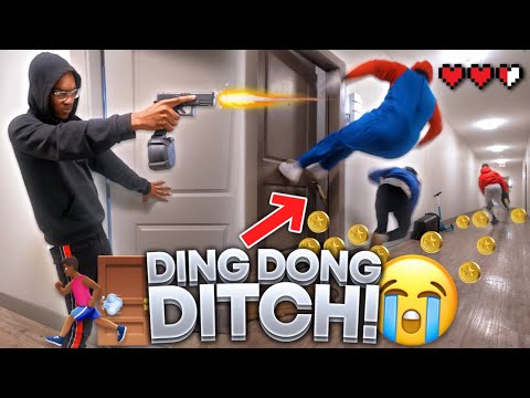 EXTREME DING DONG DITCH PART 5!! *COLLEGE EDITION* (GONE WRONG)