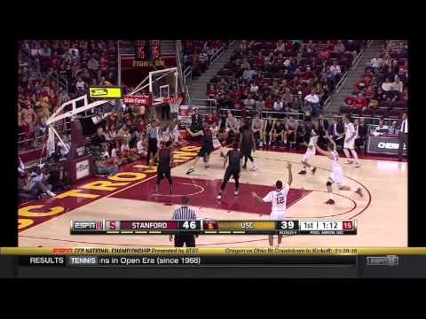 Men's Basketball: USC 76 , Stanford 78 - Highlights (1/11/15)