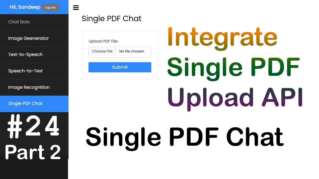 Integrate Single PDF Upload in MERN | AI-Powered OpenAI API Tutorial (#24 - Part 2)