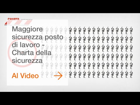 Più sicurezza sul posto di lavoro: Charta della sicurezza