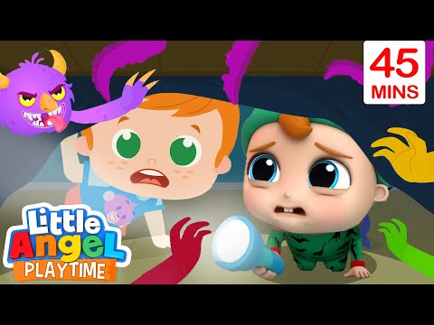 Monsters In The Dark + More | Little Angel Kids Songs & Nursery Rhymes