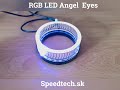RGB LED Angel Eyes 70 mm – Crystal design, Bluetooth, aplikácia LED LAMP, 12 V - Video Youtube