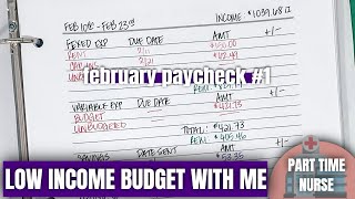 FEBRUARY PAYCHECK 1: Low Income Paycheck to Paycheck Budget - REAL NUMBERS | KeAmber Vaughn