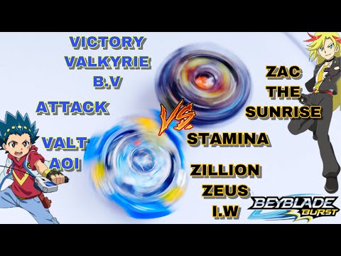 ANIME BATTLE: Victory Valkyrie.B.V VS Zillion Zeus.I.W | Valt Vs Zac | BURST |